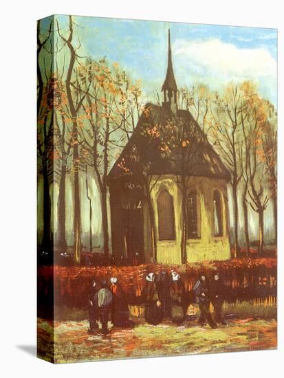 Chapel and Churchgoers, 1884-Vincent van Gogh-Premier Image Canvas