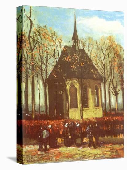 Chapel and Churchgoers, 1884-Vincent van Gogh-Premier Image Canvas