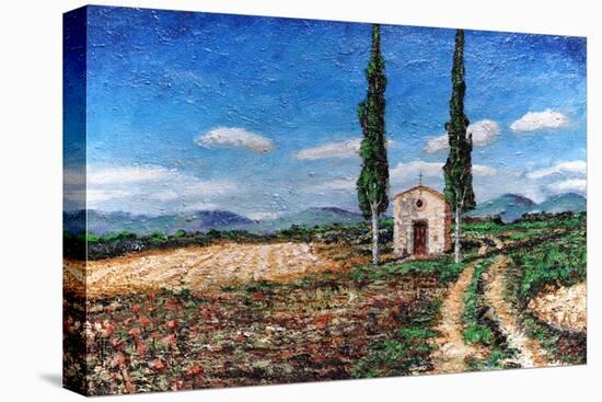 Chapel and Two Trees, Tuscany, 2005-Trevor Neal-Premier Image Canvas
