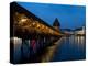 Chapel Bridge at Dusk, Lucerne, Switzerland, Europe-Charles Bowman-Premier Image Canvas