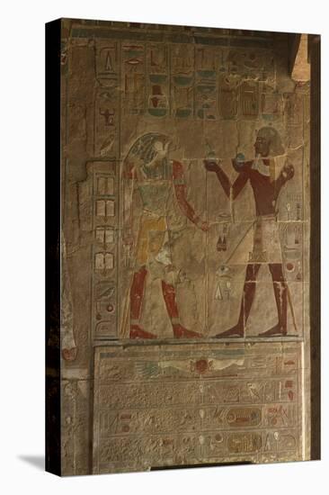 Chapel of Anubis, Mortuary Temple of Hatshepsut (C.1503-1482 BC) New Kingdom (Painted Limestone)-Egyptian 18th Dynasty-Premier Image Canvas