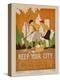 Character Culture Citizenship Guides Original Poster, Keep Your City Clean-null-Premier Image Canvas
