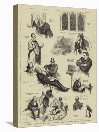 Character Sketches in the House of Commons During the Debate on the Vote of Censure-Sydney Prior Hall-Premier Image Canvas