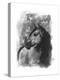 Charcoal Equestrian Portrait IV-Naomi McCavitt-Stretched Canvas