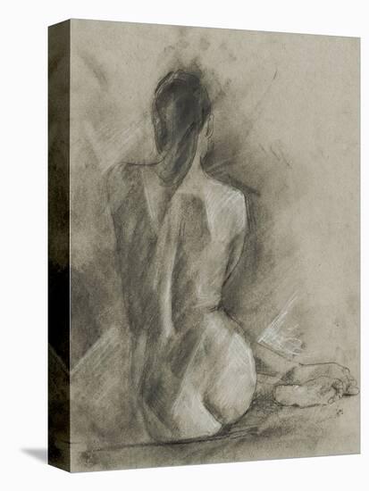 Charcoal Figure Study I-Ethan Harper-Stretched Canvas