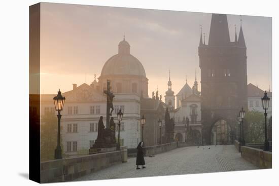 Charles Bridge at Dawn, Prague, Czech Republic-Peter Adams-Premier Image Canvas