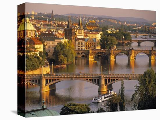 Charles Bridge, Prague, Czech Republic-Walter Bibikow-Premier Image Canvas