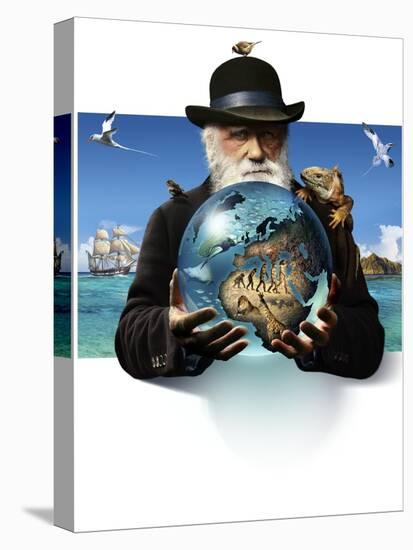 Charles Darwin, British Naturalist-SMETEK-Premier Image Canvas