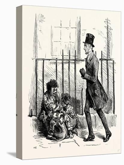 Charles Dickens Sketches by Boz Hurrying Along a By-Street-George Cruikshank-Premier Image Canvas
