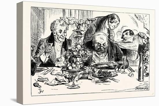 Charles Dickens Sketches by Boz Tureens of Soup are Emptied with Awful Rapidity-George Cruikshank-Premier Image Canvas