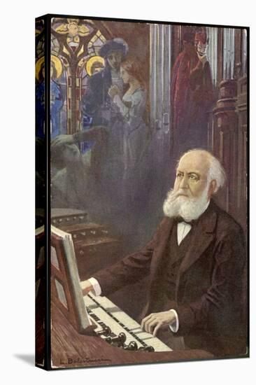 Charles Gounod French Musician and Composer Depicted Composing His Opera Faust-L. Balestrieri-Stretched Canvas