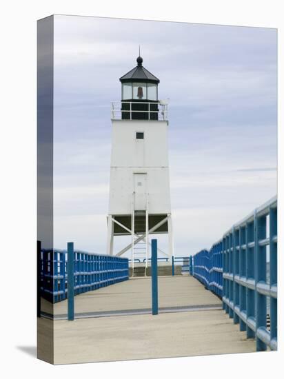 Charlevoix Lighthouse on Lake Michigan, Michigan, USA-Walter Bibikow-Premier Image Canvas