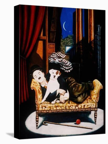 Charlie Chaplin and 'Scraps', 1992-Frances Broomfield-Premier Image Canvas