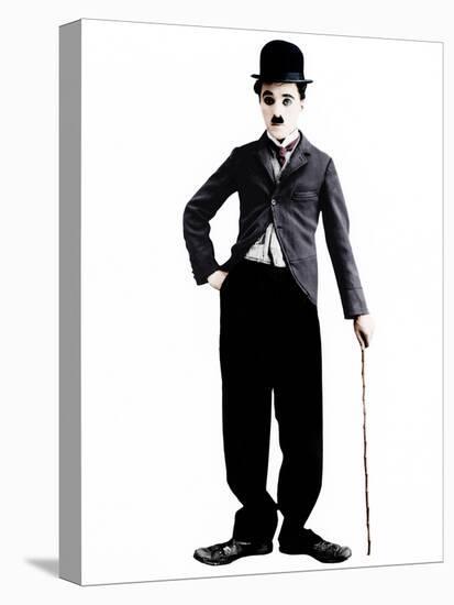Charlie Chaplin as the 'Little Tramp' character, ca. 1925-null-Stretched Canvas