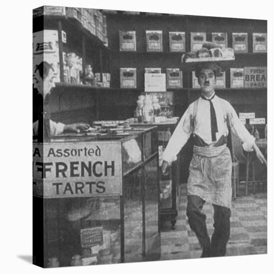 Charlie Chaplin in Film "Dough and Dynamite"-null-Premier Image Canvas