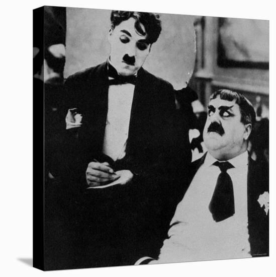 Charlie Chaplin with Eric Campbell in The Rink-null-Premier Image Canvas