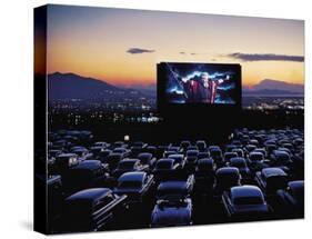 Charlton Heston as Moses in Motion Picture "The Ten Commandments" Shown at Drive in Movie Theater-J. R. Eyerman-Premier Image Canvas