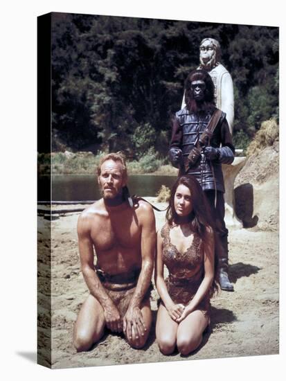 Charlton Heston; Linda Harrison. "Planet of the Apes" [1968], Directed by Franklin J. Schaffner.-null-Premier Image Canvas