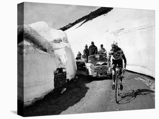 Charly Gaul in a Climb During the 42nd Giro D'Italia-Angelo Cozzi-Premier Image Canvas