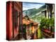 Charming Street Scene in Bellagio II-George Oze-Premier Image Canvas