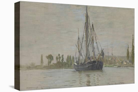 Chasse-marée à l'ancre, près de Rouen-Claude Monet-Premier Image Canvas