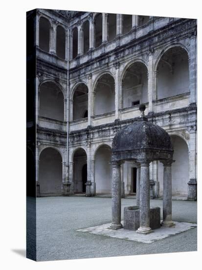 Chateau De La Rochefoucauld Courtyard, Poitou-Charentes, Detail, France, 16th Century-null-Premier Image Canvas