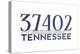 Chattanooga, Tennessee - 37402 Zip Code (Blue)-Lantern Press-Stretched Canvas