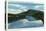 Chattanooga, Tennessee - View of Lookout Mountain from the Tennessee River-Lantern Press-Stretched Canvas