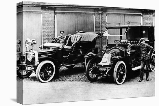 Chauffeurs with a 1906 Daimler and Renault, C1906-null-Premier Image Canvas