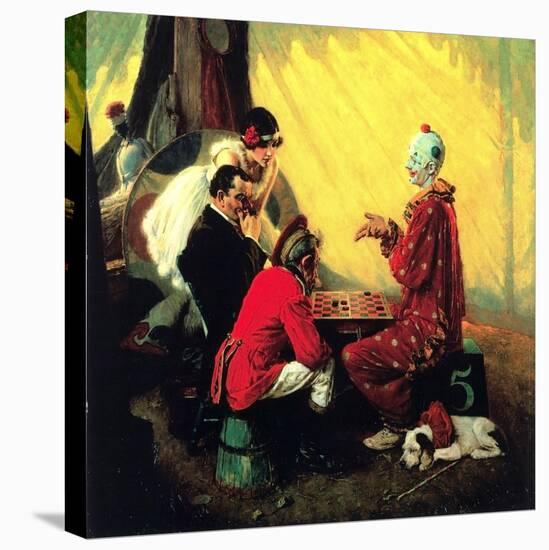 Checkers-Norman Rockwell-Premier Image Canvas
