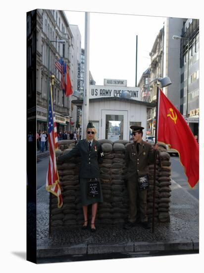 Checkpoint Charlie Reconstruction, Berlin, Germany-null-Premier Image Canvas