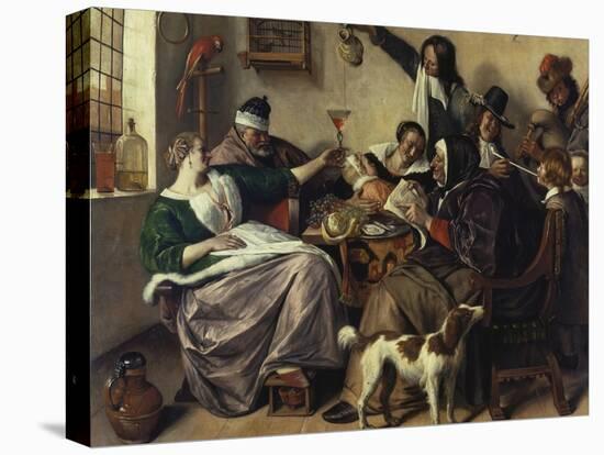 Cheerful Party (The Family of the Painter), about 1657-Jan Havicksz. Steen-Premier Image Canvas