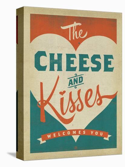 Cheese and Kisses-Anderson Design Group-Stretched Canvas