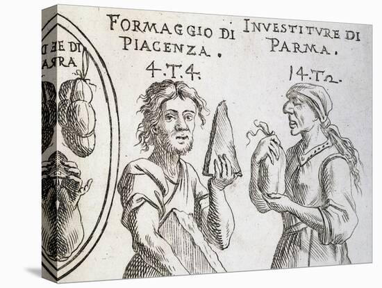 Cheese from Piacenza and Investiture (Pig Bladder) from Parma-null-Premier Image Canvas