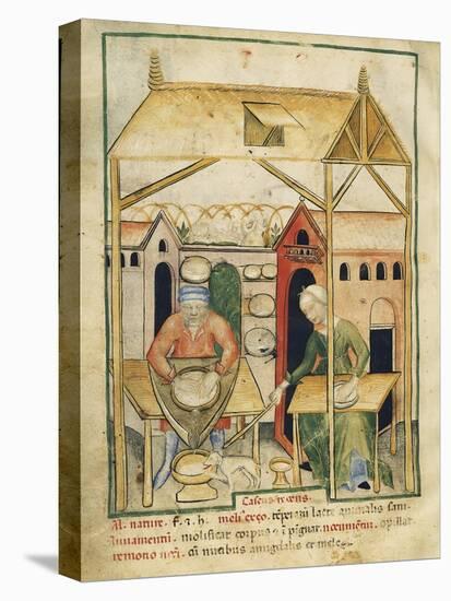 Cheese Production Miniature from the Tacuinum Sanitatis-null-Premier Image Canvas