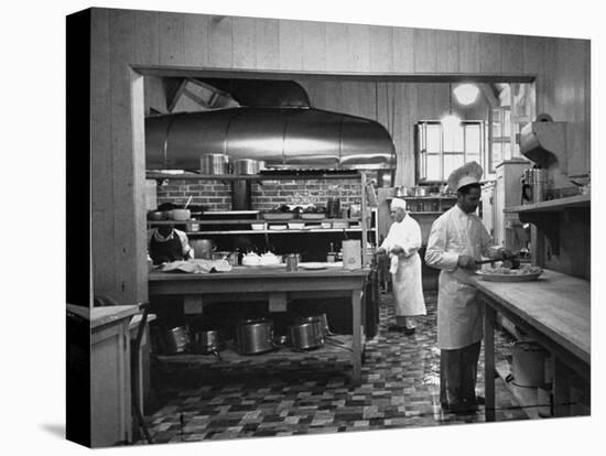 Chefs Working in the Kitchen at Gables-Peter Stackpole-Premier Image Canvas