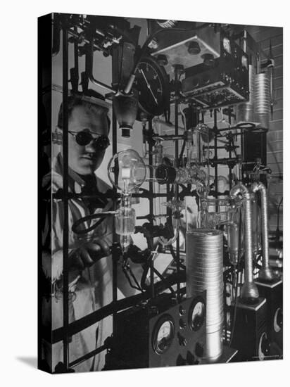 Chemist Working in the Research Laboratory-Fritz Goro-Premier Image Canvas