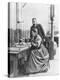 Chemists Pierre Curie and Wife Marie Curie in Their Laboratory-null-Premier Image Canvas