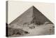 Cheops Pyramid and Camels-null-Stretched Canvas
