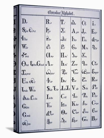 Cherokee Alphabet, Developed in 1821-null-Premier Image Canvas