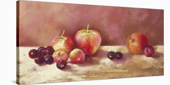Cherries and Apples (detail)-Nel Whatmore-Stretched Canvas