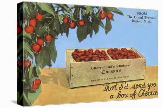 Cherries, Grand Traverse Region, Michigan-null-Stretched Canvas
