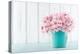 Cherry Blossom Flower Bouquet on Wooden Background-Anna-Mari West-Premier Image Canvas