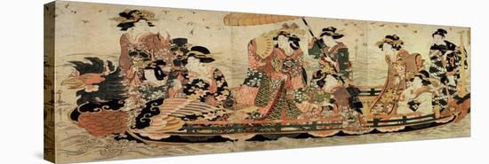 Cherry Blossom Viewing (Hanam), Early 19th Century-Kitagawa Utamaro II-Premier Image Canvas