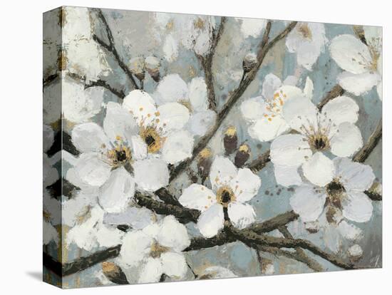 Cherry Blossoms I Blue Crop-James Wiens-Stretched Canvas