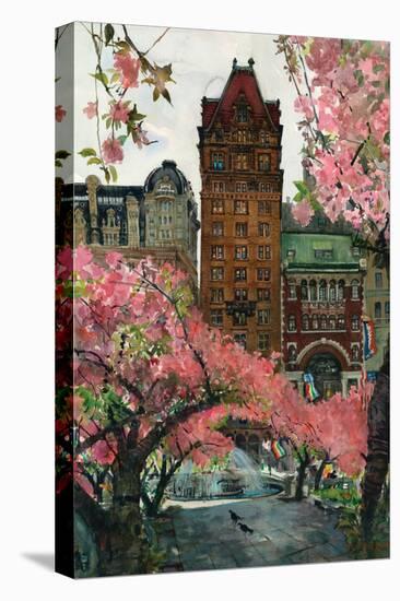 Cherry Blossoms-Noel Miles-Stretched Canvas