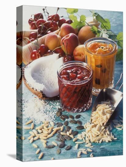 Cherry Jam with Coconut and Apricot Jam with Almonds-Martina Urban-Premier Image Canvas