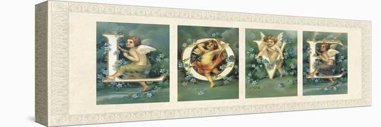 Cherub Typography I-The Vintage Collection-Stretched Canvas