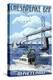 Chesapeake Bay Bridge - Maryland-Lantern Press-Stretched Canvas