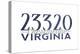 Chesapeake, Virginia - 23320 Zip Code (Blue)-Lantern Press-Stretched Canvas